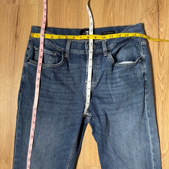 7 For All Mankind Classic Blue Jeans The Straight Leg Jeans Men’s Size 30 - Picture 3 of 8
